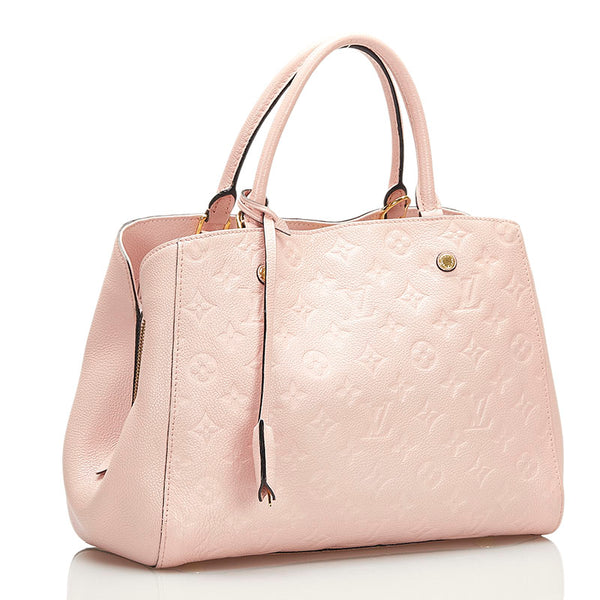 ルイ ヴィトン モノグラム アンプラント モンテーニュ MM ハンドバッグ M41394 ローズバレリーヌ ピンク レザー レディース LOUIS VUITTON 【中古】