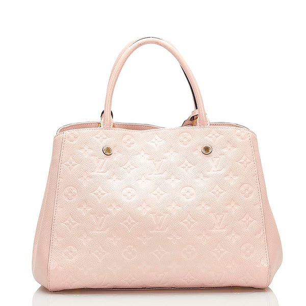 ルイ ヴィトン モノグラム アンプラント モンテーニュ MM ハンドバッグ M41394 ローズバレリーヌ ピンク レザー レディース LOUIS VUITTON 【中古】
