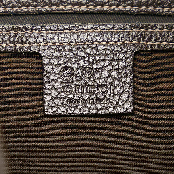 グッチ GGクリスタル アビー ショルダーバッグ 268636 ベージュ ブラウン PVC レザー レディース GUCCI 【中古】