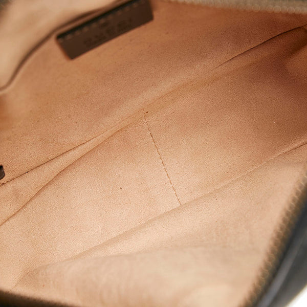 グッチ GGマーモント キルティング ミニバッグ 斜め掛け ショルダーバッグ 448065 ブラック レザー レディース GUCCI 【中古】