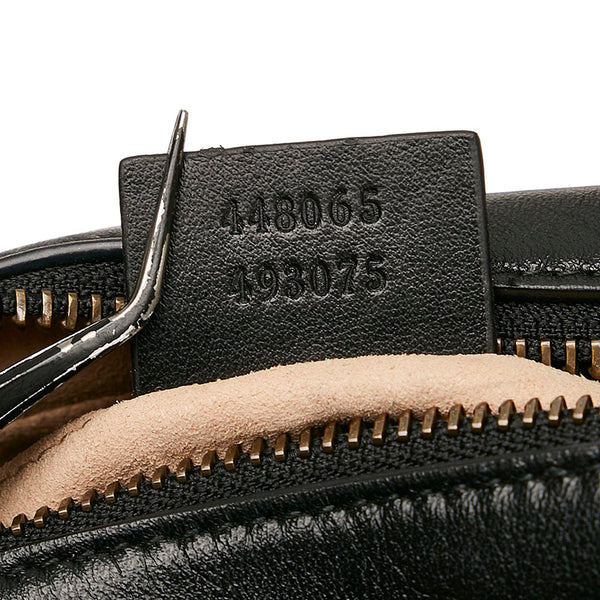 グッチ GGマーモント キルティング ミニバッグ 斜め掛け ショルダーバッグ 448065 ブラック レザー レディース GUCCI 【中古】