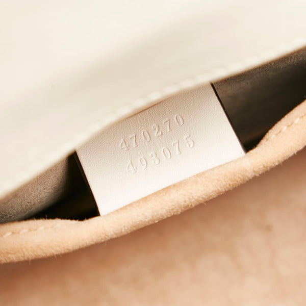 グッチ シルヴィ ミニ ハンドバッグ ショルダーバッグ 2WAY 470270 ホワイト レザー レディース GUCCI 【中古】