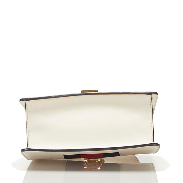グッチ シルヴィ ミニ ハンドバッグ ショルダーバッグ 2WAY 470270 ホワイト レザー レディース GUCCI 【中古】