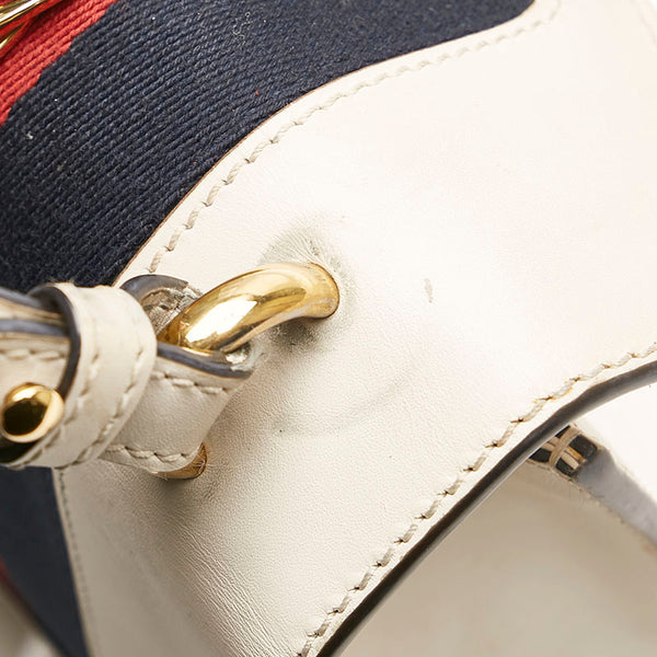 グッチ シルヴィ ミニ ハンドバッグ ショルダーバッグ 2WAY 470270 ホワイト レザー レディース GUCCI 【中古】