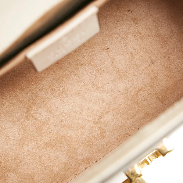 グッチ シルヴィ ミニ ハンドバッグ ショルダーバッグ 2WAY 470270 ホワイト レザー レディース GUCCI 【中古】