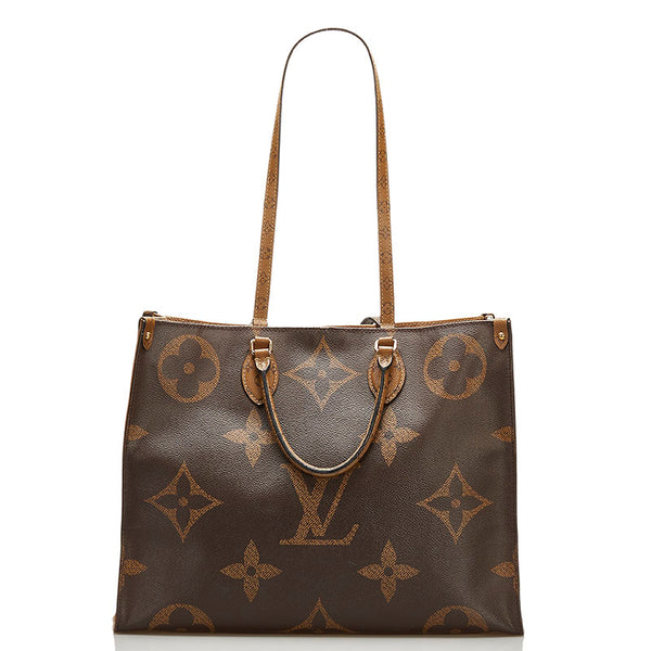 ルイ ヴィトン モノグラム オンザゴー GM ハンドバッグ ショルダーバッグ 2WAY M44576 ブラウン PVC レザー レディース LOUIS VUITTON 【中古】