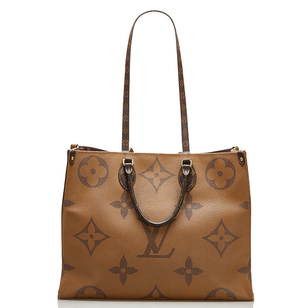 ルイ ヴィトン モノグラム オンザゴー GM ハンドバッグ ショルダーバッグ 2WAY M44576 ブラウン PVC レザー レディース LOUIS VUITTON 【中古】
