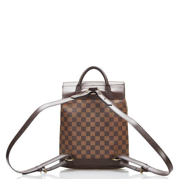 ルイ ヴィトン ダミエ ソーホー リュック バックパック N51132 ブラウン PVC レザー レディース LOUIS VUITTON 【中古】