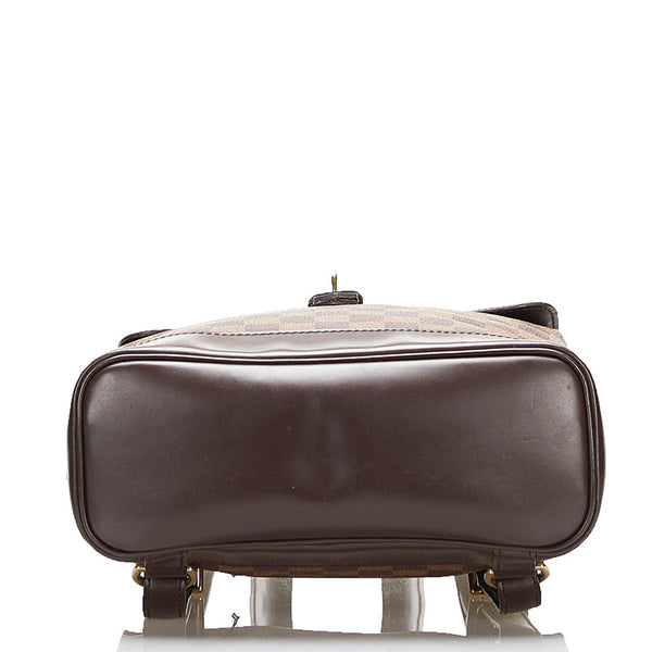 ルイ ヴィトン ダミエ ソーホー リュック バックパック N51132 ブラウン PVC レザー レディース LOUIS VUITTON 【中古】