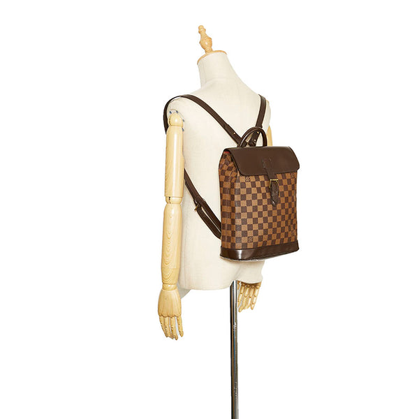 ルイ ヴィトン ダミエ ソーホー リュック バックパック N51132 ブラウン PVC レザー レディース LOUIS VUITTON 【中古】
