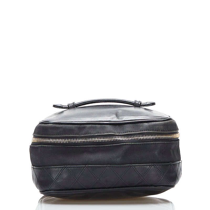 シャネル ココマーク ヴァニティバッグ バニティバッグ ハンドバッグ ブラック レザー レディース CHANEL 【中古】