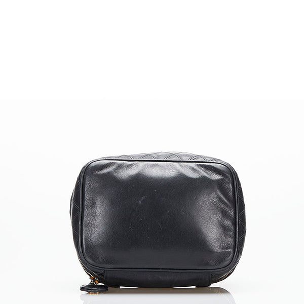 シャネル ココマーク ヴァニティバッグ バニティバッグ ハンドバッグ ブラック レザー レディース CHANEL 【中古】