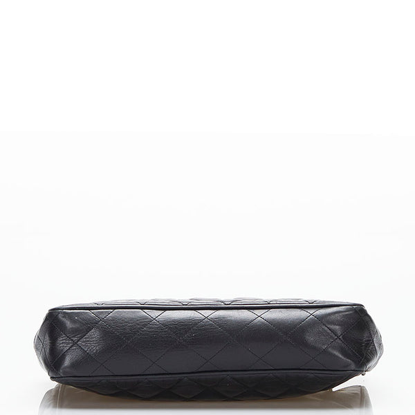 シャネル マトラッセ チェーン ショルダーバッグ ブラック レザー レディース CHANEL 【中古】