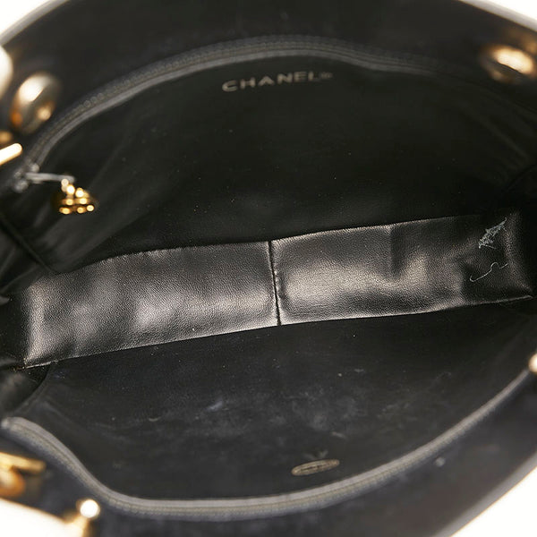 シャネル マトラッセ チェーン ショルダーバッグ ブラック レザー レディース CHANEL 【中古】