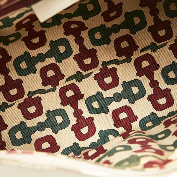 グッチ グッチシマ アビー ハンドバッグ ワンショルダーバッグ 190525 ホワイト アイボリー レザー レディース GUCCI 【中古】