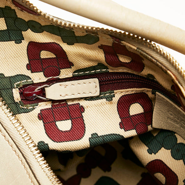 グッチ グッチシマ アビー ハンドバッグ ワンショルダーバッグ 190525 ホワイト アイボリー レザー レディース GUCCI 【中古】