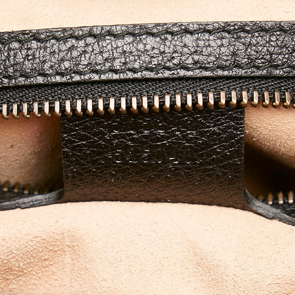 グッチ トーテム バタフライ ビジュー ラインストーン ハンドバッグ ショルダーバッグ 2WAY 505342 ブラック レザー レディース GUCCI 【中古】