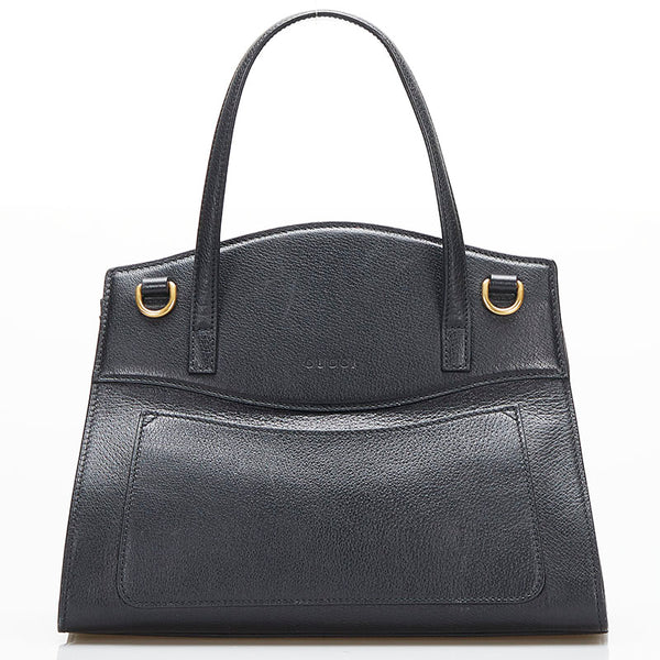 グッチ トーテム バタフライ ビジュー ラインストーン ハンドバッグ ショルダーバッグ 2WAY 505342 ブラック レザー レディース GUCCI 【中古】
