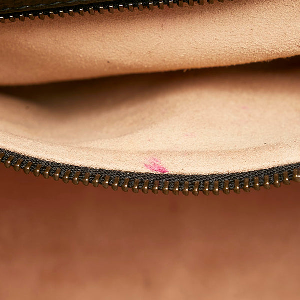 グッチ トーテム バタフライ ビジュー ラインストーン ハンドバッグ ショルダーバッグ 2WAY 505342 ブラック レザー レディース GUCCI 【中古】