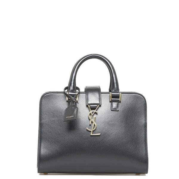 サンローラン ベイビーカバス ショルダーバッグ ハンドバッグ 2WAY 472466 ブラック レザー レディース SAINT LAURENT 【中古】