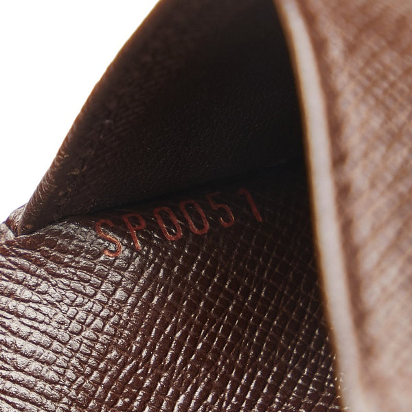 ルイ ヴィトン ダミエ エベヌ ポルトフォイユ エリーズ 二つ折り財布 N61654 ブラウン PVC レザー メンズ LOUIS VUITTON 【中古】