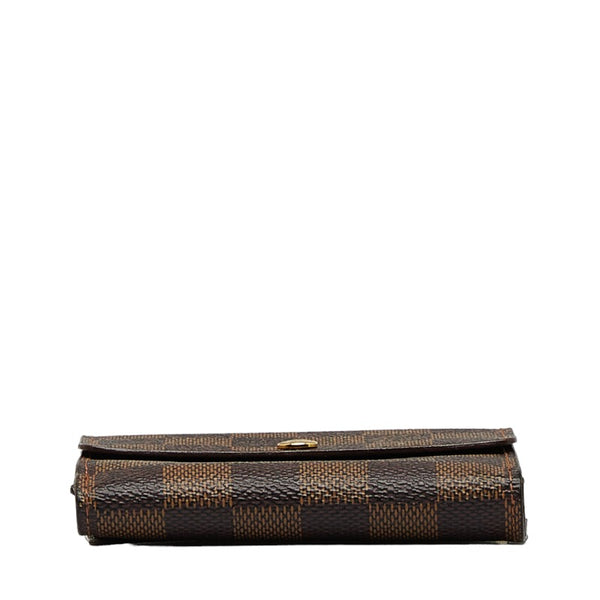 ルイ ヴィトン ダミエ エベヌ ポルトフォイユ エリーズ 二つ折り財布 N61654 ブラウン PVC レザー メンズ LOUIS VUITTON 【中古】