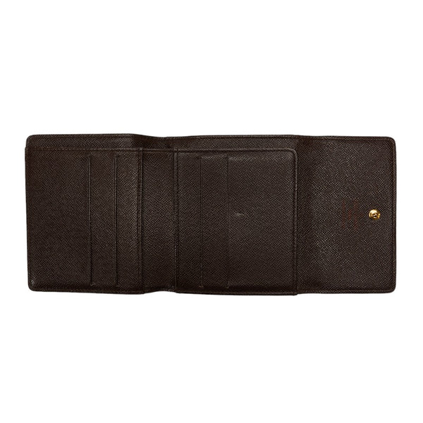 ルイ ヴィトン ダミエ エベヌ ポルトフォイユ エリーズ 二つ折り財布 N61654 ブラウン PVC レザー メンズ LOUIS VUITTON 【中古】