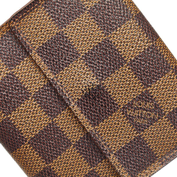 ルイ ヴィトン ダミエ エベヌ ポルトフォイユ エリーズ 二つ折り財布 N61654 ブラウン PVC レザー メンズ LOUIS VUITTON 【中古】