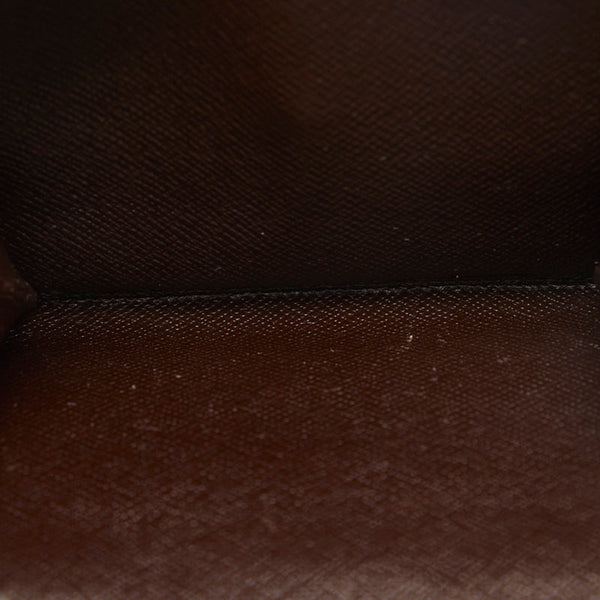 ルイ ヴィトン ダミエ エベヌ ポルトフォイユ エリーズ 二つ折り財布 N61654 ブラウン PVC レザー メンズ LOUIS VUITTON 【中古】