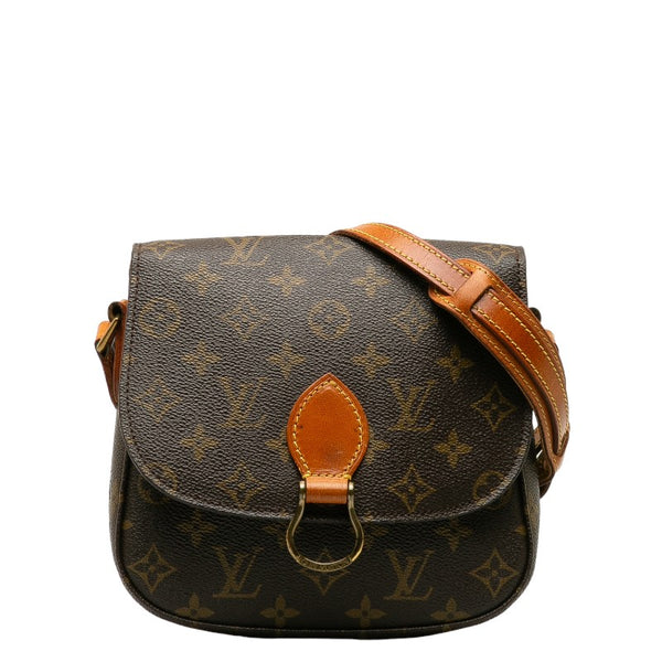 ルイ ヴィトン モノグラム サンクルーMM ショルダーバッグ M51243 ブラウン PVC レザー レディース LOUIS VUITTON 【中古】
