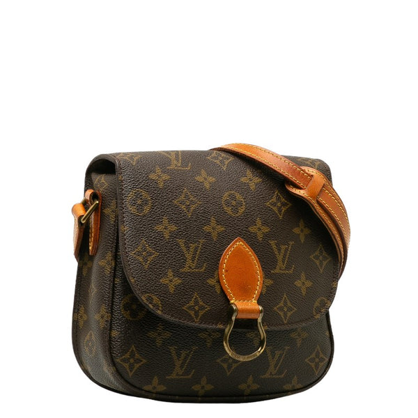 ルイ ヴィトン モノグラム サンクルーMM ショルダーバッグ M51243 ブラウン PVC レザー レディース LOUIS VUITTON 【中古】