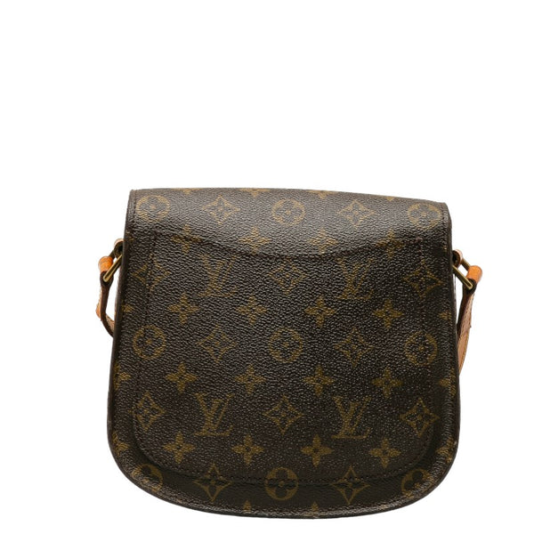 ルイ ヴィトン モノグラム サンクルーMM ショルダーバッグ M51243 ブラウン PVC レザー レディース LOUIS VUITTON 【中古】