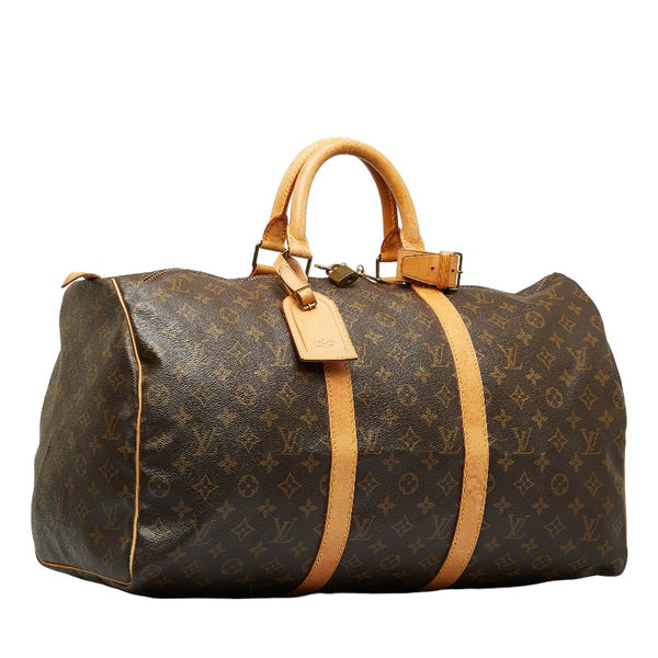 ルイ ヴィトン モノグラム キーポル50 ボストンバッグ M41426 ブラウン PVC レザー レディース LOUIS VUITTON 【中古】