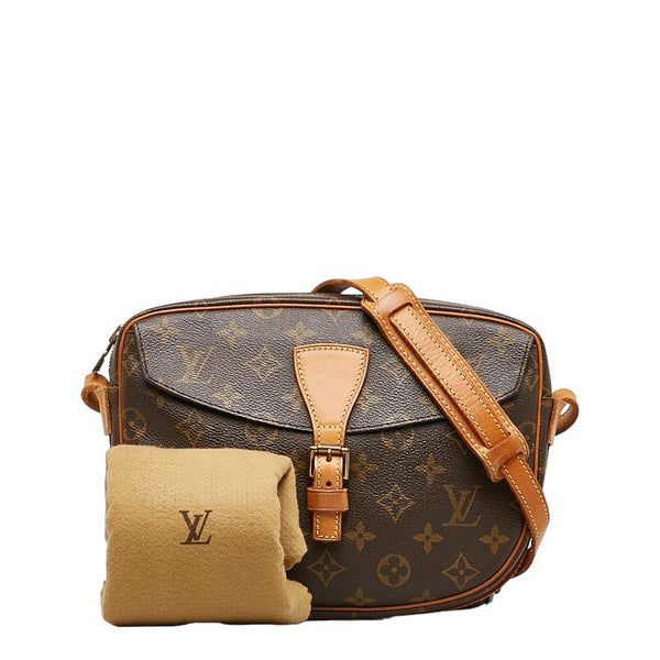 ルイ ヴィトン モノグラム ジュヌフィーユ 斜め掛け ショルダーバッグ M51226 ブラウン PVC レザー レディース LOUIS VUITTON 【中古】