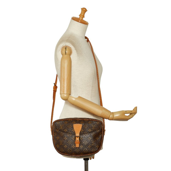 ルイ ヴィトン モノグラム ジュヌフィーユ 斜め掛け ショルダーバッグ M51226 ブラウン PVC レザー レディース LOUIS VUITTON 【中古】