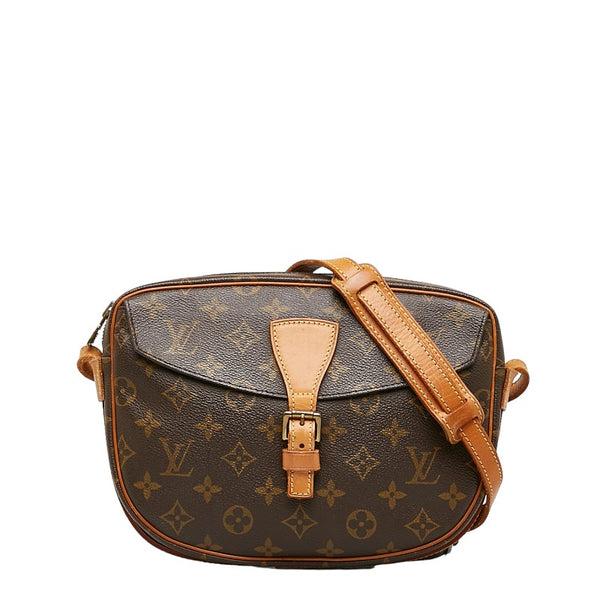 ルイ ヴィトン モノグラム ジュヌフィーユ 斜め掛け ショルダーバッグ M51226 ブラウン PVC レザー レディース LOUIS VUITTON 【中古】