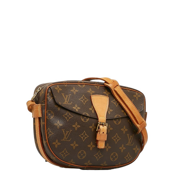 ルイ ヴィトン モノグラム ジュヌフィーユ 斜め掛け ショルダーバッグ M51226 ブラウン PVC レザー レディース LOUIS VUITTON 【中古】