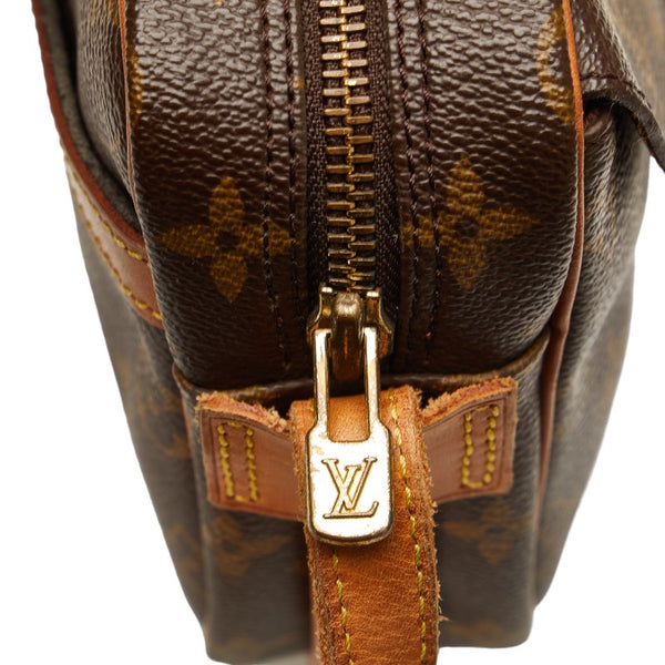 ルイ ヴィトン モノグラム ジュヌフィーユ 斜め掛け ショルダーバッグ M51226 ブラウン PVC レザー レディース LOUIS VUITTON 【中古】