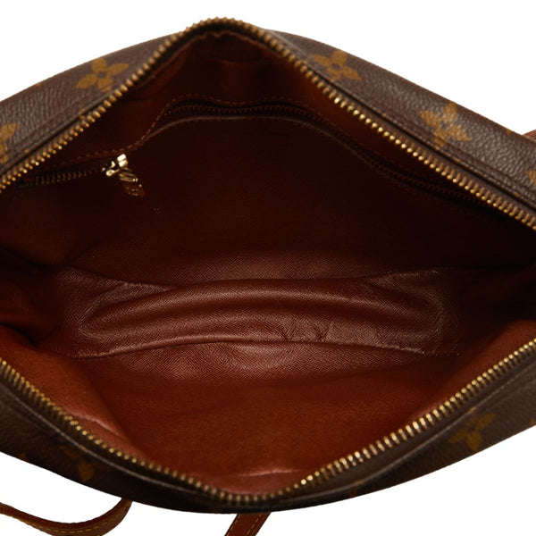 ルイ ヴィトン モノグラム ジュヌフィーユ 斜め掛け ショルダーバッグ M51226 ブラウン PVC レザー レディース LOUIS VUITTON 【中古】