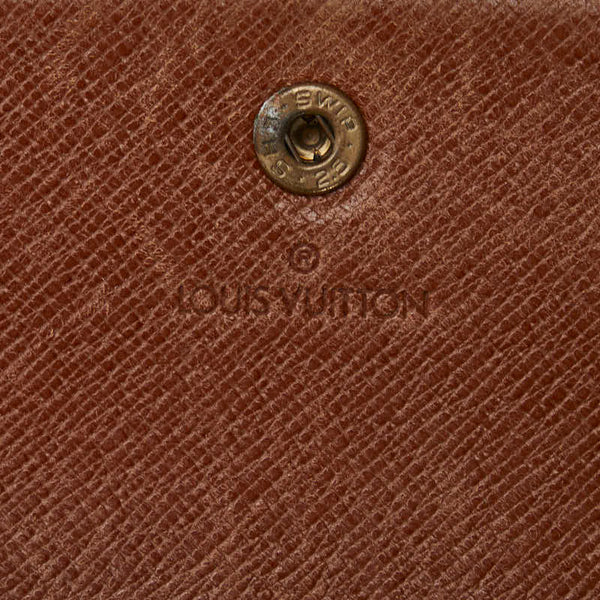 ルイ ヴィトン モノグラム ポルト トレゾール インターナショナル 長財布 M61215 ブラウン PVC レザー レディース LOUIS VUITTON 【中古】