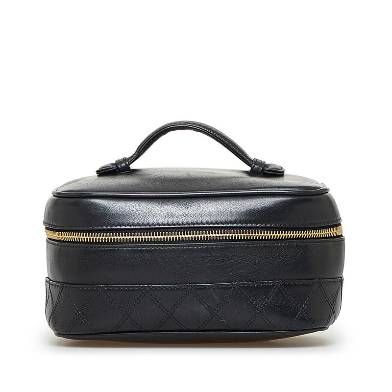 シャネル ビコローレ 横型 バニティバッグ ハンドバッグ ブラック ラムスキン レディース CHANEL 【中古】
