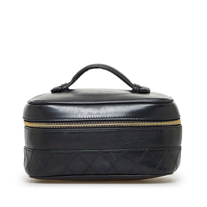 シャネル ビコローレ 横型 バニティバッグ ハンドバッグ ブラック ラムスキン レディース CHANEL 【中古】