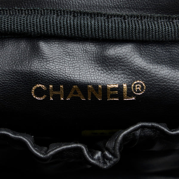 シャネル ビコローレ 横型 バニティバッグ ハンドバッグ ブラック ラムスキン レディース CHANEL 【中古】