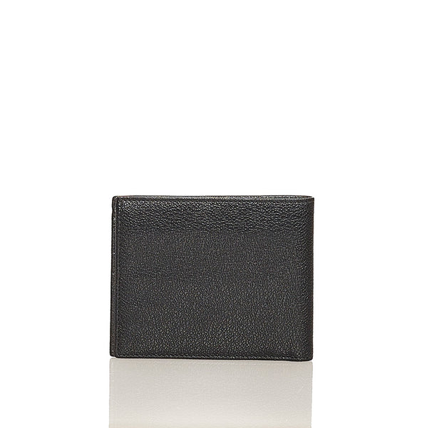 ブルガリ ブラック レザー 二つ折り財布 メンズ BVLGARI 【中古】