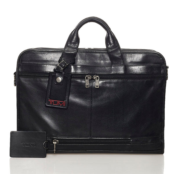 トゥミ ビジネスバッグ ブラック レザー メンズ TUMI 【中古】
