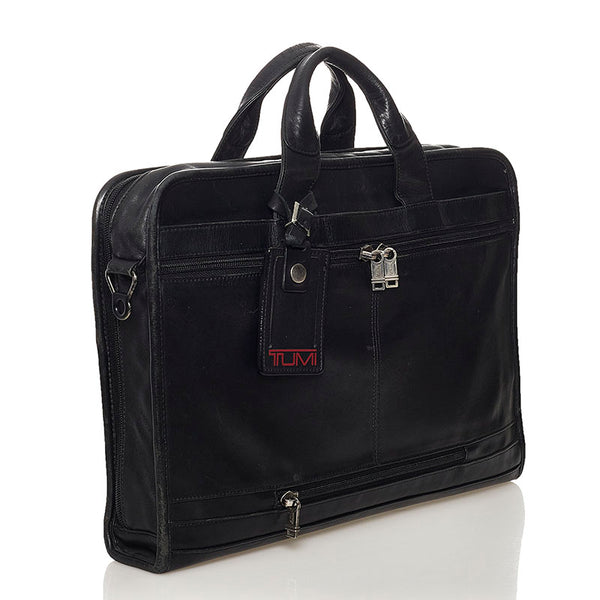 トゥミ ビジネスバッグ ブラック レザー メンズ TUMI 【中古】