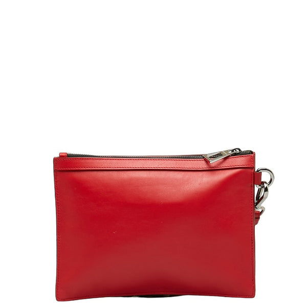 ジミーチュウ スタースタッズ クラッチバッグ セカンドバッグ レッド レザー メンズ JIMMY CHOO 【中古】