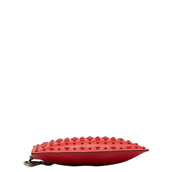 ジミーチュウ スタースタッズ クラッチバッグ セカンドバッグ レッド レザー メンズ JIMMY CHOO 【中古】
