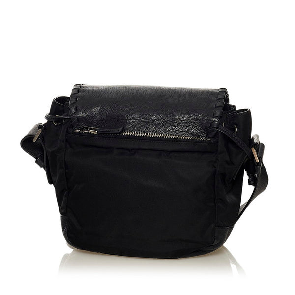 プラダ テスート 斜め掛けショルダーバッグ BT0591  ブラック ナイロン レザー レディース PRADA 【中古】