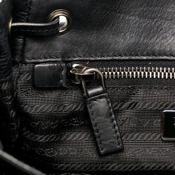 プラダ テスート 斜め掛けショルダーバッグ BT0591  ブラック ナイロン レザー レディース PRADA 【中古】